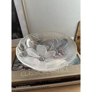 ISAK Mats Jonasson Lead Crystal Bowl 6.5" Maleras Sweden Scandinavian Art Glass